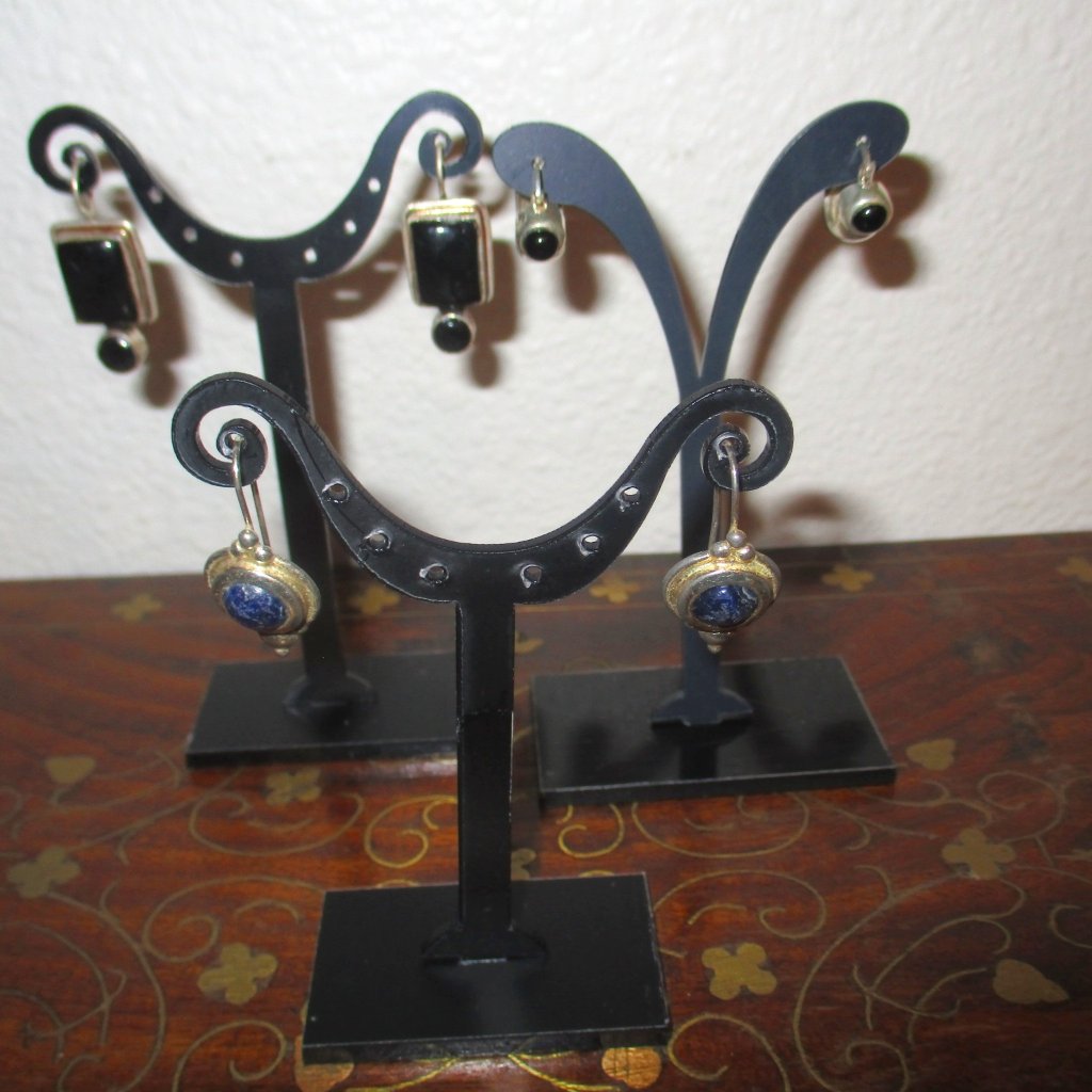 Sterling Silver 925 Lot Of Three Earrings 46$